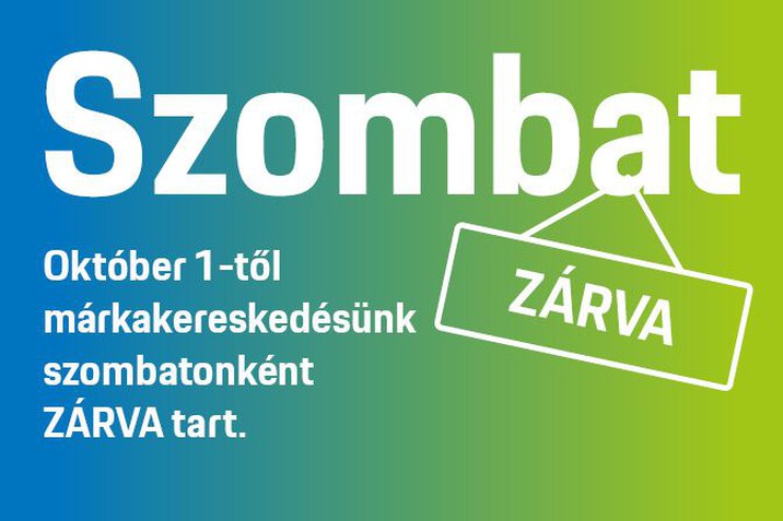 szombaton zárva